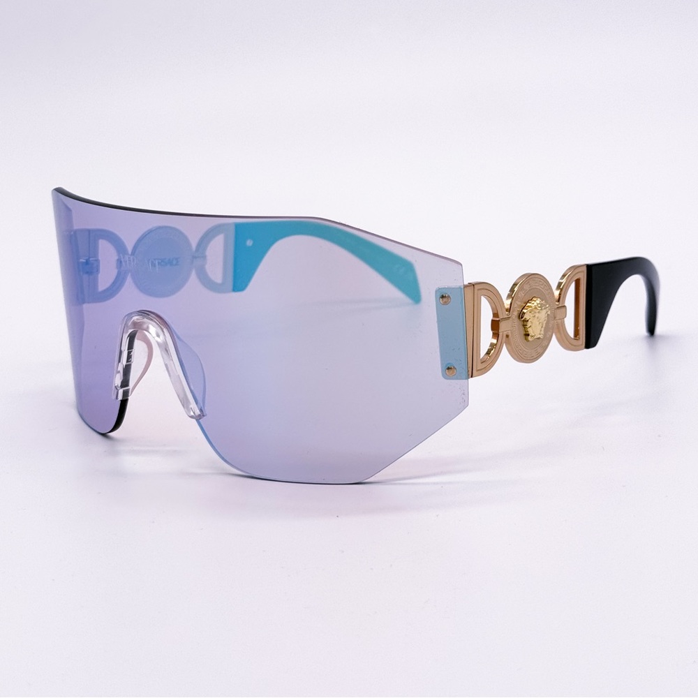 NEW VERSACE VE2258 1002/MA SHIELD SUNGLASSES VERSACE MOD 2258 1002MA